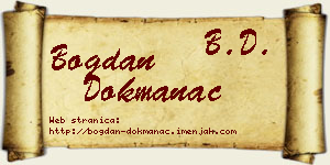 Bogdan Dokmanac vizit kartica